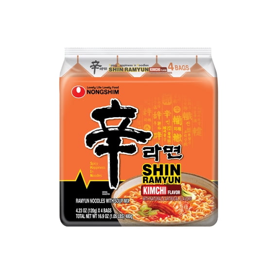 Nongshim Shin Kimchi, 4.23 oz (120g), 4 pack
