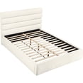 thumbnail image 5 of Meridian Furniture Adam Cream Chenille Fabric Queen Bed, 5 of 9