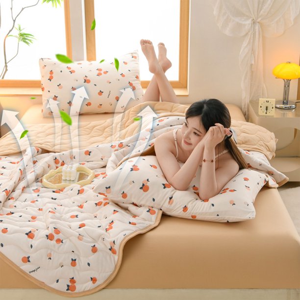 Cool Feeling Air Conditioning Quilt Ice Silk Summer Quilt Washable Quilt Core Summer Singles Double Thin Quilt Gift Summer Quilt