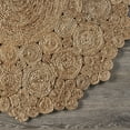 thumbnail image 3 of Woven Paths Cora 7'6" Round Brown and Tan Braided Circles Jute Area Rug, 3 of 8