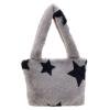 thumbnail image 1 of Sywqhk Bolso De Mano Con Estampado Retro Para Mujer, Bolsos Pequeños De Felpa Para Otoño E Invierno (Estrella Gris) Sywqhk Para estrenar, 1 of 8