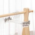 thumbnail image 2 of Sentmoon Laundry Racks for Drying Clothes Dip Plastic Seamless Pants Rack Non Slip Thick Telescopic Pants Clip Multi Functional Household Hanger Stainless Steel Non Slip Pants Rack, 2 of 8