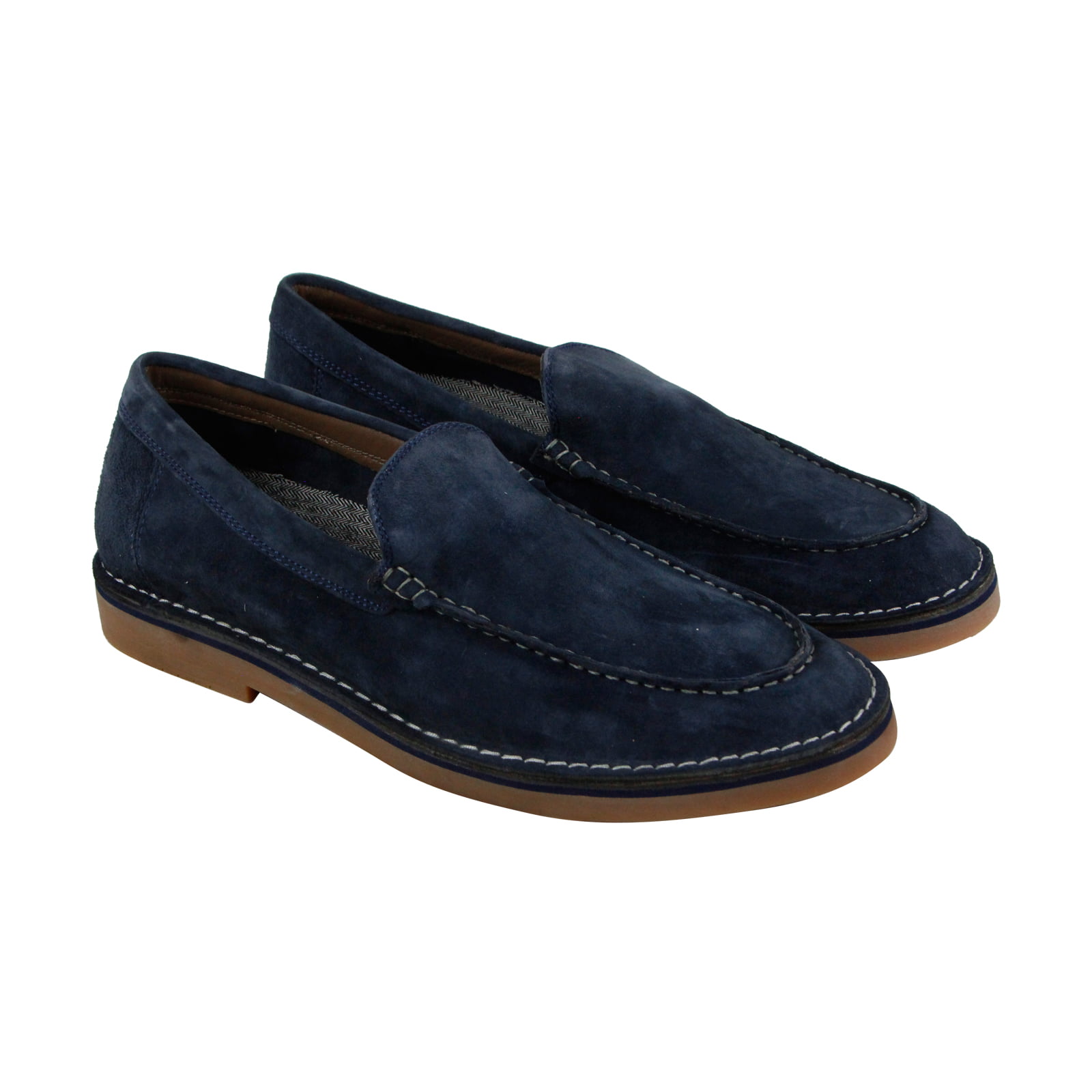 Hush Puppies - Hush Puppies Presdient Mercer Mens Blue Suede Casual ...
