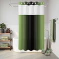 thumbnail image 6 of No Hook Shower Curtain, Dark Sea Green Black Ombre Shower Curtains for Bathroom with See Through Top Window, Modern Gradient Abstract Art Waterproof & Washable Bath Curtain Stand Up Stall 36"x72", 6 of 9