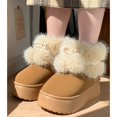 thumbnail image 3 of Women's Platform Pom-Pom Snow Boots, Faux Fur Lined Warm Non-Slip Winter Shoes, 3 of 4