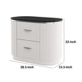 thumbnail image 5 of Alda Nightstand w 2 Drawers- Black Stone Top, 5 of 6