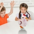 thumbnail image 5 of Christmas Gifts Liweisiy Power Operated Lint Will Hoot And Move Its Limb Simulation Chicken Lint Children Toy Children'S Electronic Pet Parent And Child Interactive Toy D5043 Pink 17*14*11Cm, 5 of 6