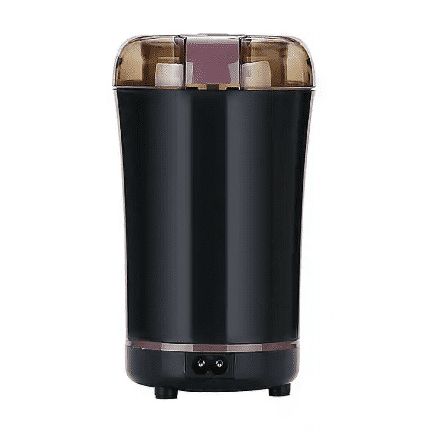 XIBUZZ 150W Electric Coffee Grinder, Durable Spice and Coffee Bean Grinder, One-touch Stainless-Steel Grinding, Transparent Black