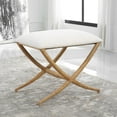 thumbnail image 3 of Uttermost Expedition White Fabric Small Bench, 3 of 6