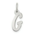 thumbnail image 1 of Sterling Silver Rhodium-plated Small Initial G Charm, 1 of 3