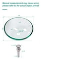 thumbnail image 4 of Bathroom Vanity Bathroom Artistic Tempered Glass Vessel Bathroom Sink with Pop-up Drain, Clear,Bathroom Vanity Set, 4 of 9