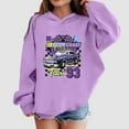 thumbnail image 2 of kamemir Sweatshirt Kids Girl Sweatshirts Pullover Crewneck Winter Long Sleeve Tops Shirts(Purple,160), 2 of 4