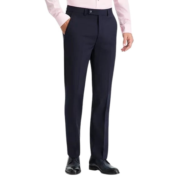 Calvin Klein Mens Slim fit Dress Pants 32 / 30 Navy Blue Solid Stretch