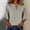 Gray, variant on Blouses Ladies Summer Tops Cotton Solid Casual Side Slit Hem Notch Neck Relaxed Fit 3/4 Sleeve Dolman Beach Purple