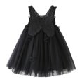thumbnail image 2 of Toddler Girls Sleeveless Butterfly Tulle Suspenders Dress Dance Party Princess Dresses Clothes, 2 of 6