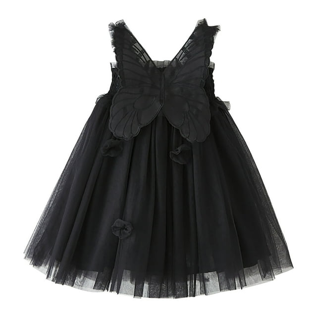 Robe d'Été Décontractée pour Filles Sans Manches, Robes Tutu pour Tout-Petites, Robe Florale pour Filles, Robe en Tulle pour Tout-Petites 3-4 Ans