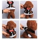 thumbnail image 4 of Methold Conjunto de correa y arnés para cachorros, traje con corbatín, ropa, Cable de transporte, suministros de chaleco para mascotas Suministros para perros Cuadrícula roja/M, 4 of 6
