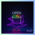 thumbnail image 3 of Shinelab Acai Bowl Open Neon Sign, Acai Bowl Fruit Wall Art Light, Healthy Food Wall Decor 0965, 3 of 4