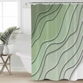 thumbnail image 4 of Shower Curtains Geometric Gradient Bath Curtain Sage Green Ombre Waterproof Polyester Fabric Bathroom Curtain with Hooks Decoration 36 x 72 Inches, 4 of 6