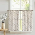 thumbnail image 4 of Cotton Tiny Flower Dots Print Café Tier Curtains Window Treatment Kitchen Home Décor, 4 of 4