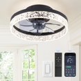 thumbnail image 1 of Ventilador de Techo ZMISHIBO con Luz y Control Remoto - Negro, 1 of 6