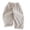 Brown -AN14, variant on Classic Casual Pants for Girls Cotton Linen Striped Elastics Waist Spring Summer Trousers Toddler Long Pants Gray 90