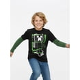 thumbnail image 4 of Minecraft, Boys' Graphic Waffle Knit Long Sleeve 2Fer, Sizes 4-18, 4 of 5