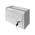 thumbnail image 2 of FixtureDisplays® Metal Wall-Mountable Interoffice Mailbox Donation Box 10x7.2x3" 15211, 2 of 7