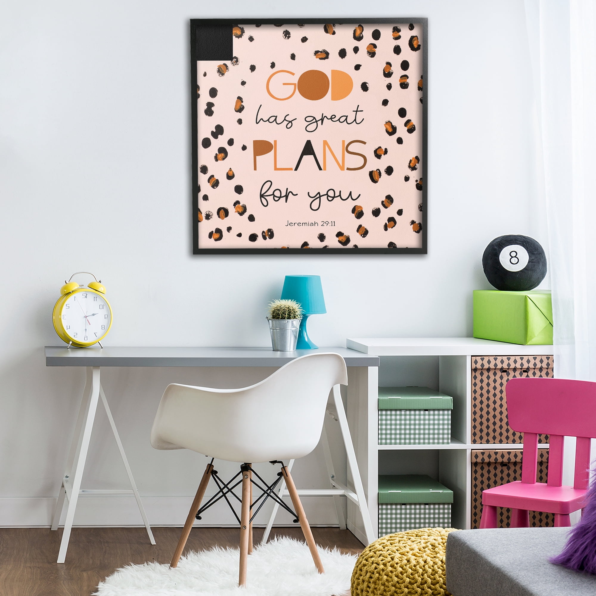 Stupell Industries God Has Plans For You Black Framed Giclee Art, design by Patricia Pinto