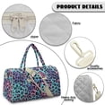 thumbnail image 7 of Garronmavis Large Quilted Duffle Bag for Women, Tie-Dye Leopard Print Weekender Bag Travel Carry On Bag with Zipper Pockets, Cute Overnight Gym Dance Bag for Traveling, 7 of 7