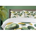 thumbnail image 2 of Ambesonne Eucalyptus Leaves Duvet Cover Set, Boho Leaf Design, Queen, Fern Green Yellow and White, 2 of 5