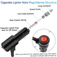 thumbnail image 4 of LujingZ Heavy - Duty 12V Cigarette Lighter Plug Adapter - w/ Switch & Red LED Indicator for Car, Truck, Motorcycle, 4 of 7
