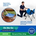 thumbnail image 2 of Coolaroo On the Go Elevated Travel Dog Bed, Medium, Aquatic Blue, 2 of 7