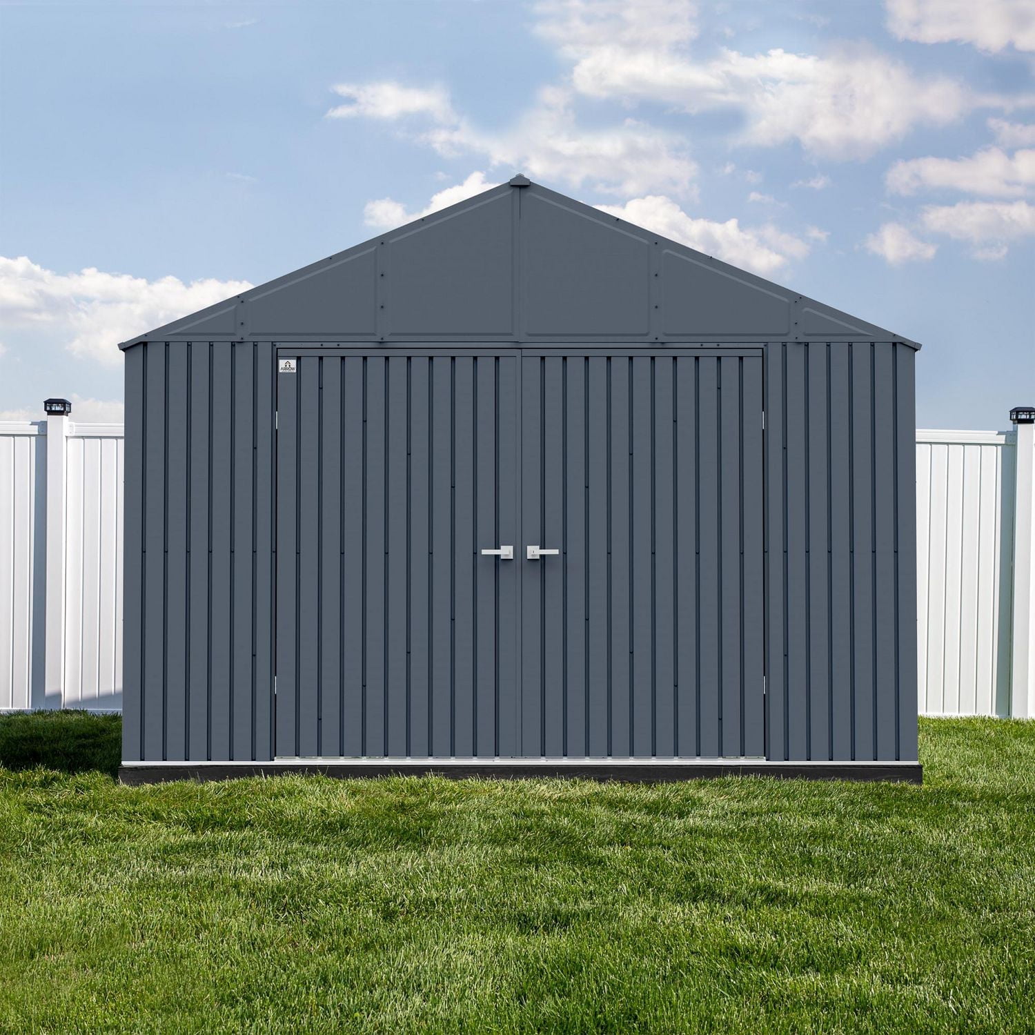 Arrow Elite 12 x 12 x 8 ft Anthracite Steel Storage Shed