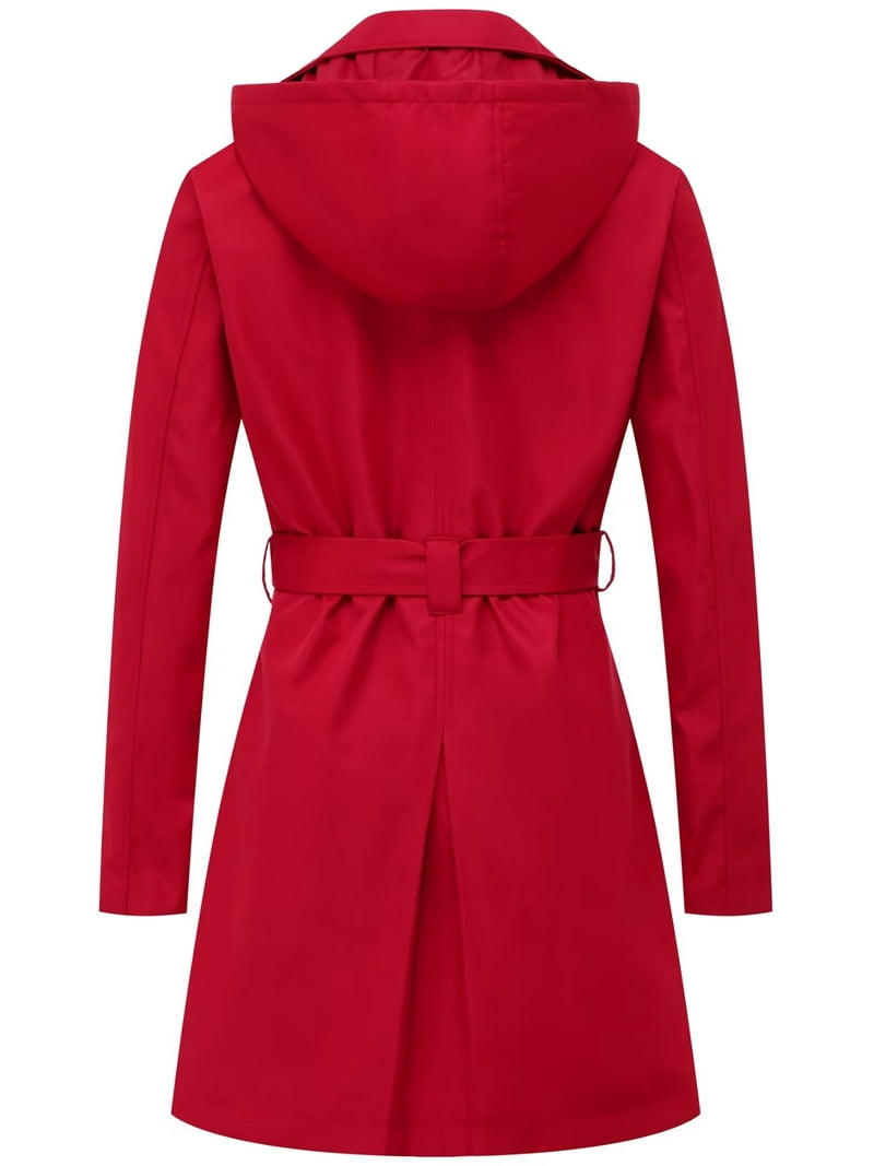 knee length dresses for ladies Slimming Red Paisley Brocade Frock Coat | Fitted Mid-Length Outerwear main image 0