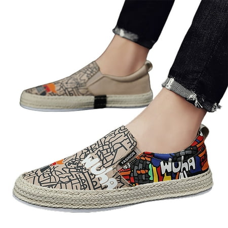 

Chnzic Canvas Men s Shoes Spring And Autumn Breathable Casual Flat Shoe Cover Wearing Linen Casual Shoes