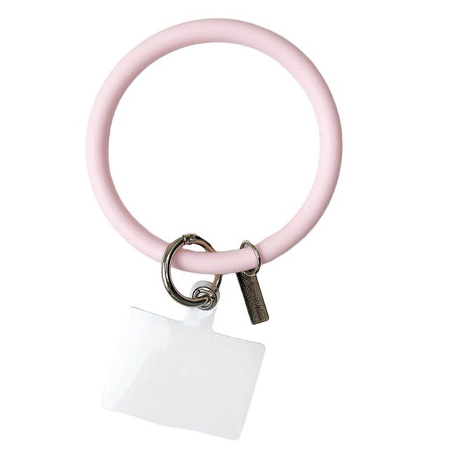 Key Ring Flexible Soft Silicone Round Wristbands Key Chain for Men Women