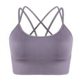 thumbnail image 1 of Ropa interior deportiva para mujer, tirantes acolchados, ropa interior de sujeción media, adecuada para yoga y fitness; adecuada para una circunferencia del pecho inferior de 87 a 92 cm, 1 of 5