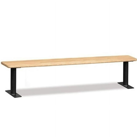Wood Locker Bench - 96 Inches - Light Finish