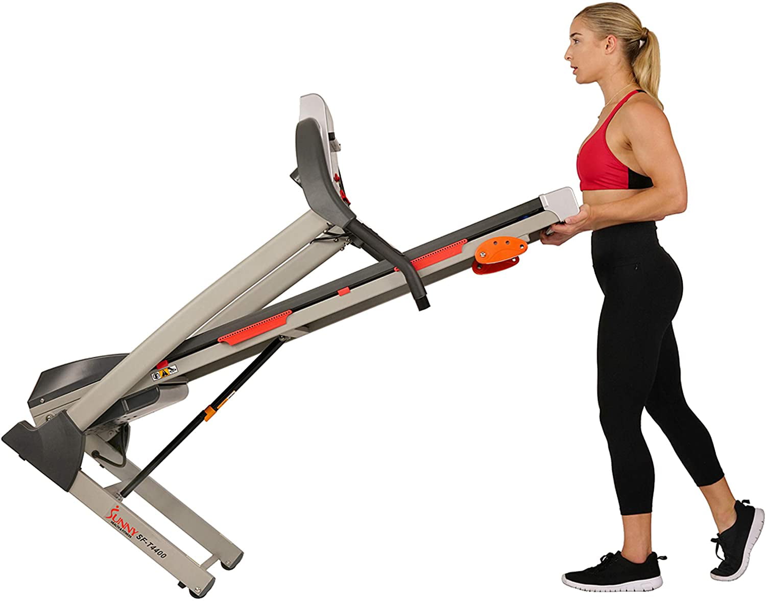SHAREWIN Health & Fitness Folding Treadmill with Device Holder Shock Absorptionne 