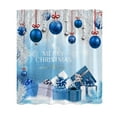 thumbnail image 2 of Btomtd Christmas Ball Themed Shower Curtain with Green Candy Cane and Branches Pattern, Holiday Shower Curtains for Bathroom Decor, Festive Shower Curtain Liner - 35.43"x70.86", B, 2 of 6