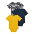 Garanimals Baby Boys' Short Sleeve Bodysuit Multipack Set, 3Piece