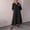 Black, variant on HAOTAGS Women Plus Size Dresses Solid Color V Neck 3/4 Sleeve Summer Dress White Size 2XL
