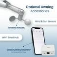 thumbnail image 5 of Aleko Motorized Retractable Black Frame Patio Awning 13' x 10', Charcoal Gray, 5 of 13