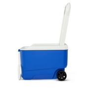 Igloo Wheelie Cool 38 QT Hard Sided Cooler with Wheels, Blue