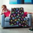 thumbnail image 3 of Goth Gothic Magic Hippie Trippy Mushroom Throw Blanket Lightweight All Season for Couch, Bed, Sofa, Camping, and Travel, 3 of 8