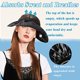 thumbnail image 5 of Sombrero para el sol para mujer, sombrero negro para el sol con protección UV, visera para el sol, sombrero de playa de ala ancha, sombrero con protección solar UPF 50+, adecuado para el ocio al aire libre, viajes en la playa, correr. JM MX-0135189FYD, 5 of 5