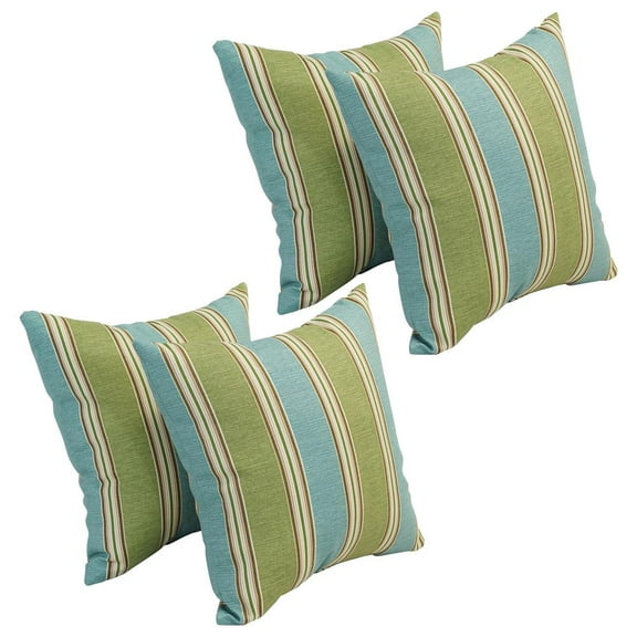 Blazing Needles 17-inch Square Polyester Outdoor Throw Pillows (Set of 4) 9910-S4-OD-165