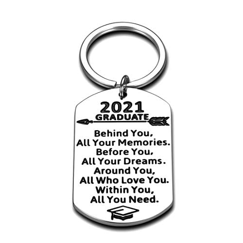 Her Class pf 2021 Gifts for Women Men Teen Girls Boys Son Daughter Senior Graduation Gift from College High School Grad 2021 Graduation Keychain for Him Gifts