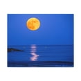 thumbnail image 4 of Super Moon over Seascape Sea Canvas Wall Art for Home Decor Ready-to-Hang, 4 of 18